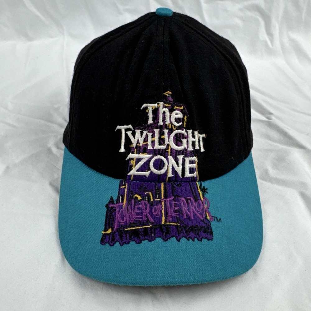 Vintage 90s Twilight Zone Tower of Terror Disney Hat Snapback USA Made